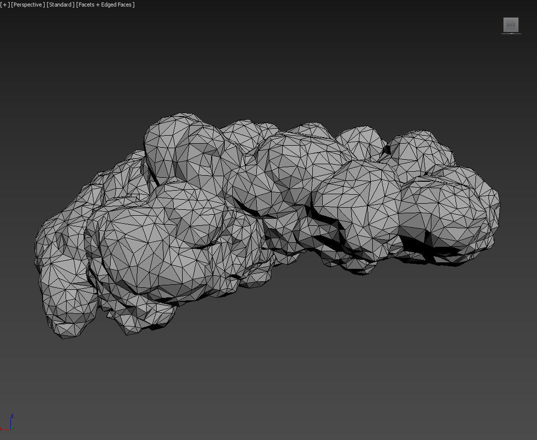 Low poly Brown Floating Island Mossy Rock Pack 190830 Low-poly 3D model_37