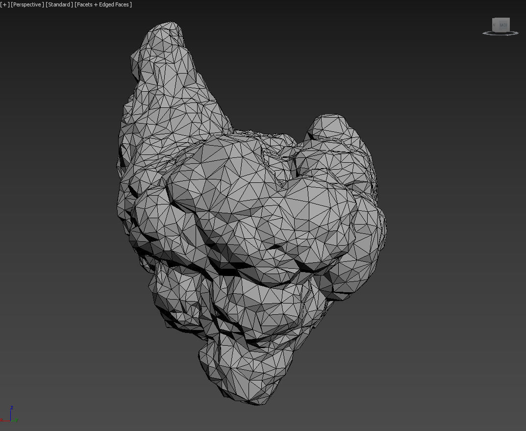 Low poly Brown Floating Island Mossy Rock Pack 190830 Low-poly 3D model_21