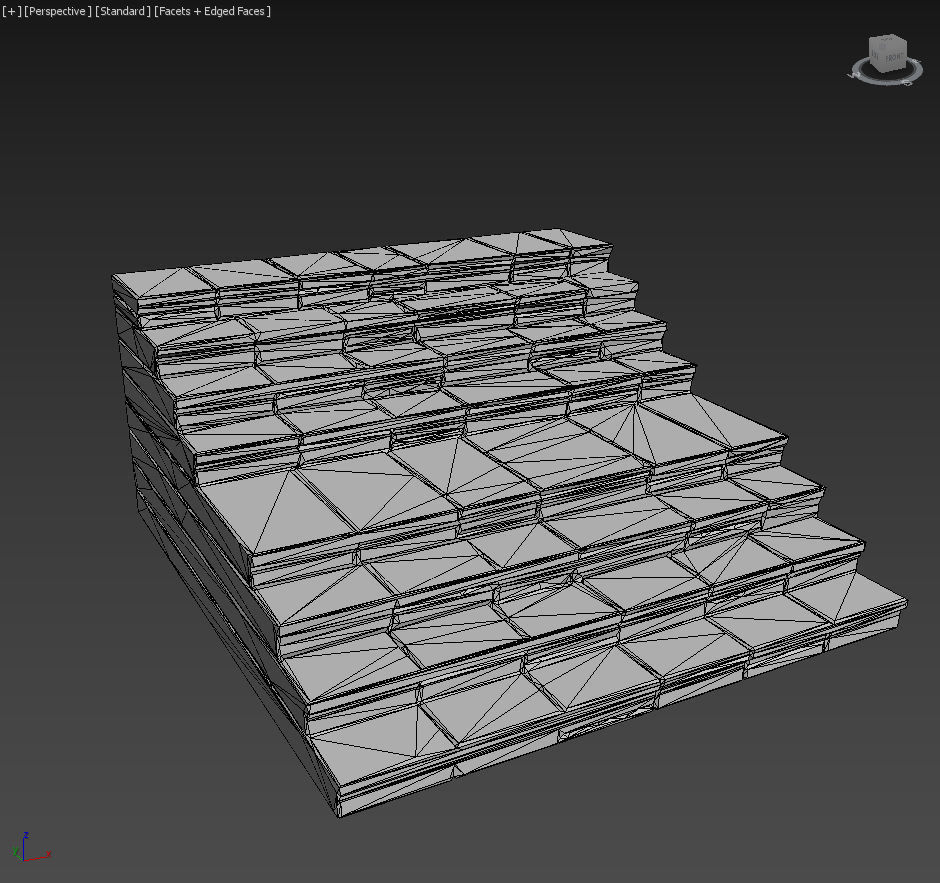 Low poly Ancient Roman Ruin Construction Pack - White Granite Low-poly 3D model_49