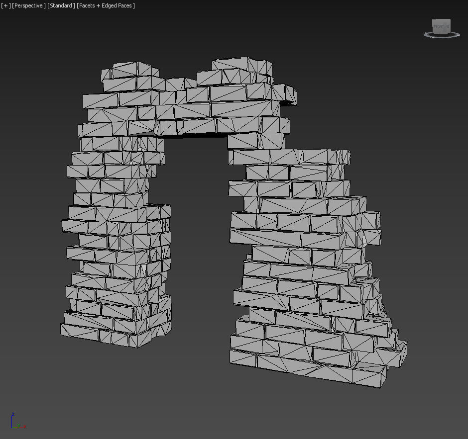 Low poly Ancient Roman Ruin Construction Pack - White Granite Low-poly 3D model_41