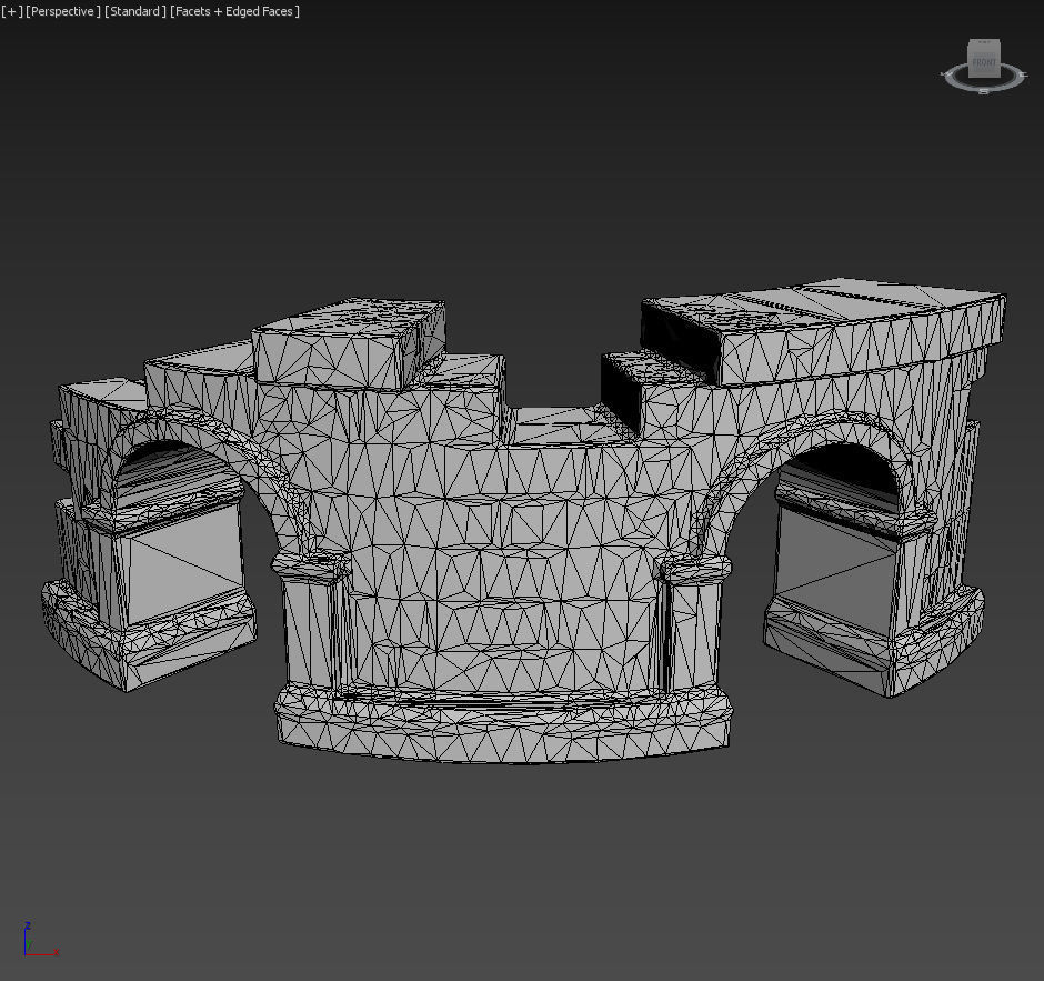 Low poly Ancient Roman Ruin Construction Pack - White Granite Low-poly 3D model_13