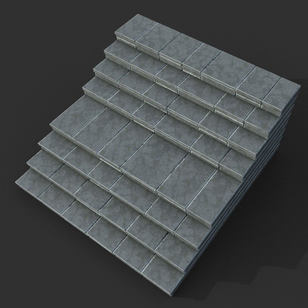 Low poly Ancient Roman Ruin Construction Pack - White Granite Low-poly 3D model_48