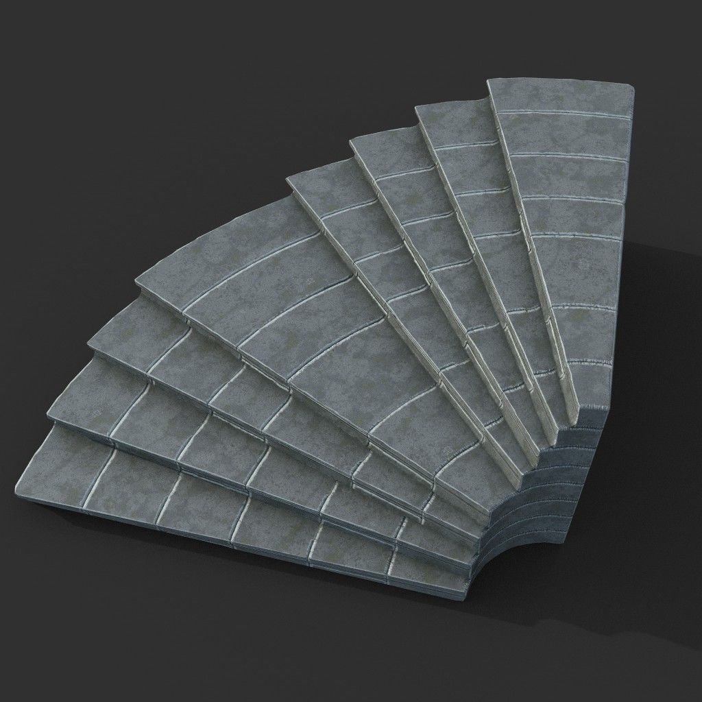 Low poly Ancient Roman Ruin Construction Pack - White Granite Low-poly 3D model_52