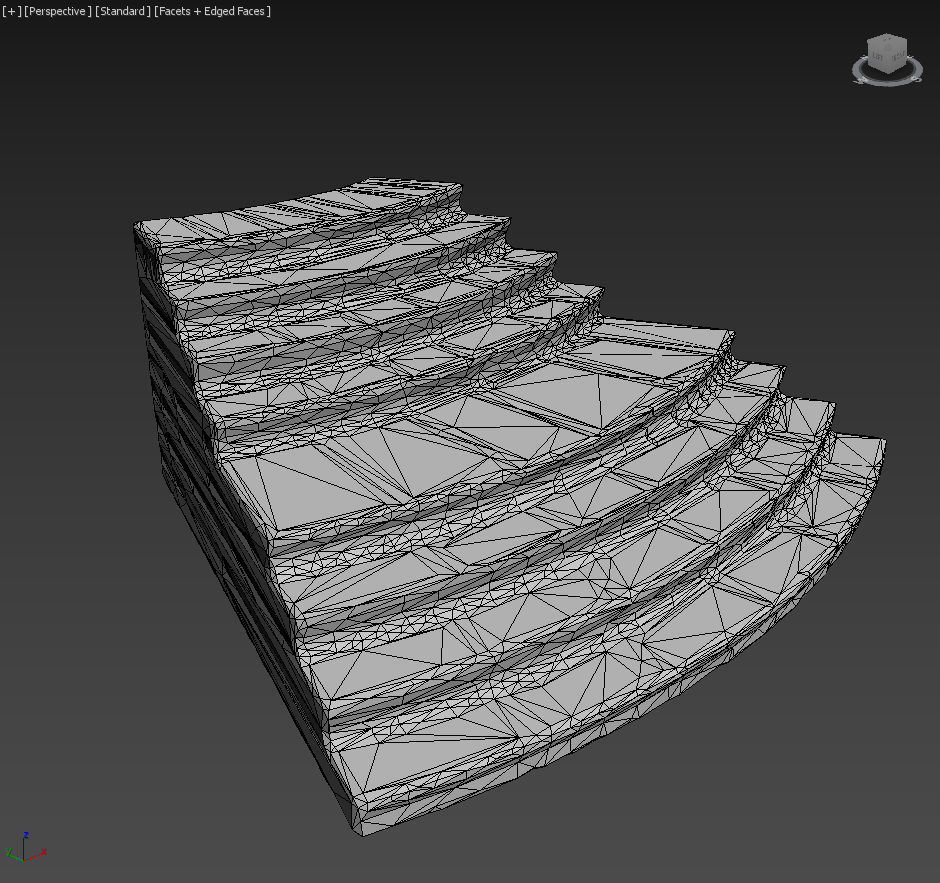Low poly Ancient Roman Ruin Construction Pack - Brown Mossy Low-poly 3D model_57