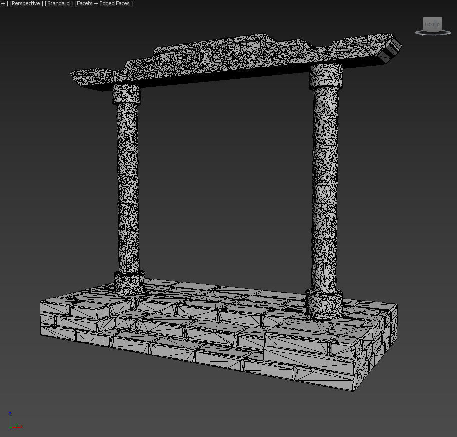 Low poly Ancient Dragon Temple Element Pack Low-poly 3D model_55