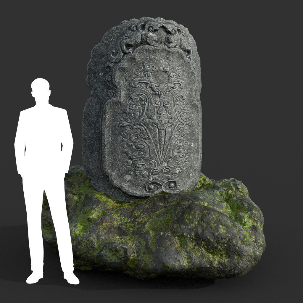 Low poly Ancient Dragon Temple Element Pack Low-poly 3D model_56
