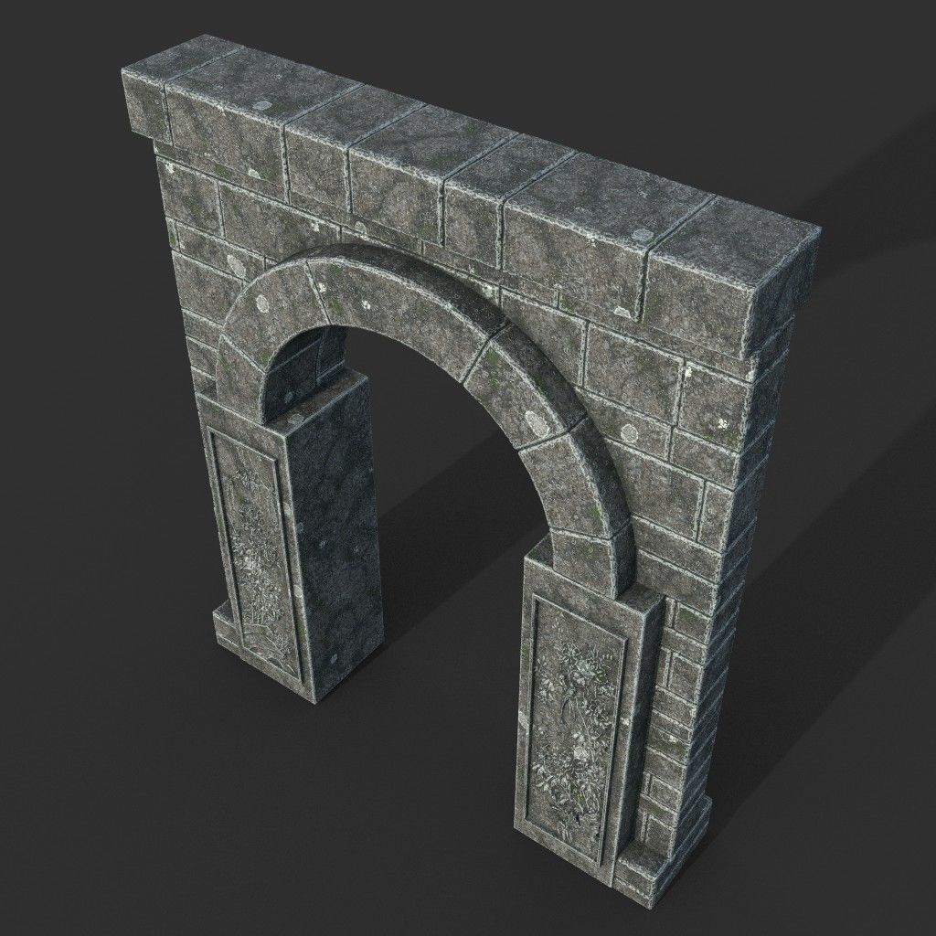 Low poly Ancient Dragon Temple Element Pack Low-poly 3D model_51