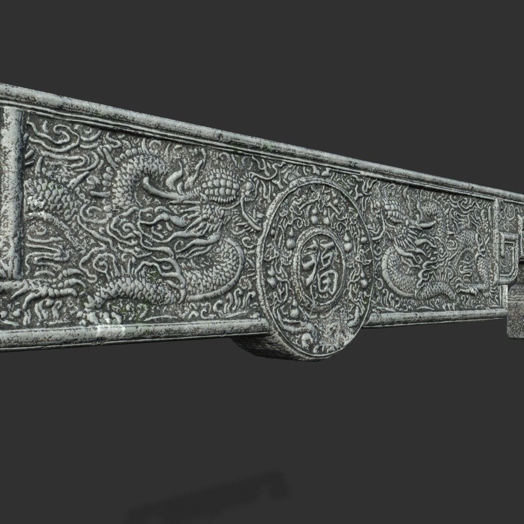 Low poly Ancient Dragon Temple Element Pack Low-poly 3D model_27