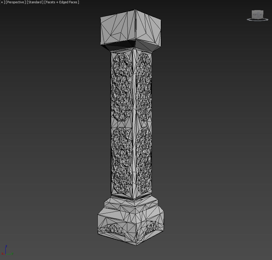 Low poly Ancient Dragon Temple Element Pack Low-poly 3D model_16