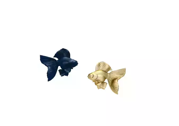 fish yellow 3D print model