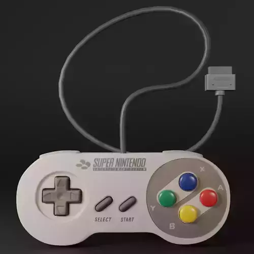 SNES Controller 3D model
