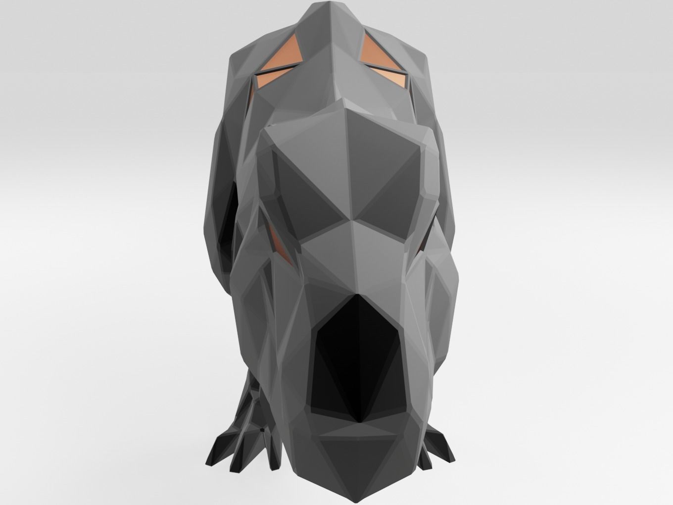 Polygonal Tyrannosaurus Parametric 3D print model_2