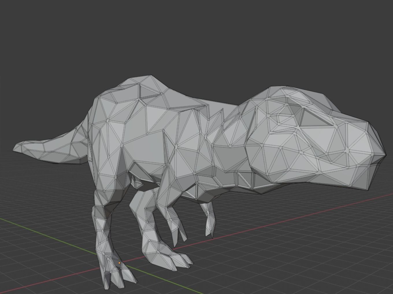 Polygonal Tyrannosaurus Parametric 3D print model_14
