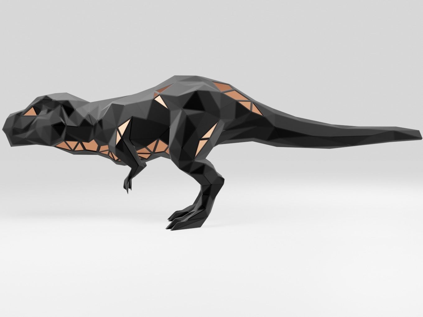 Polygonal Tyrannosaurus Parametric 3D print model_6
