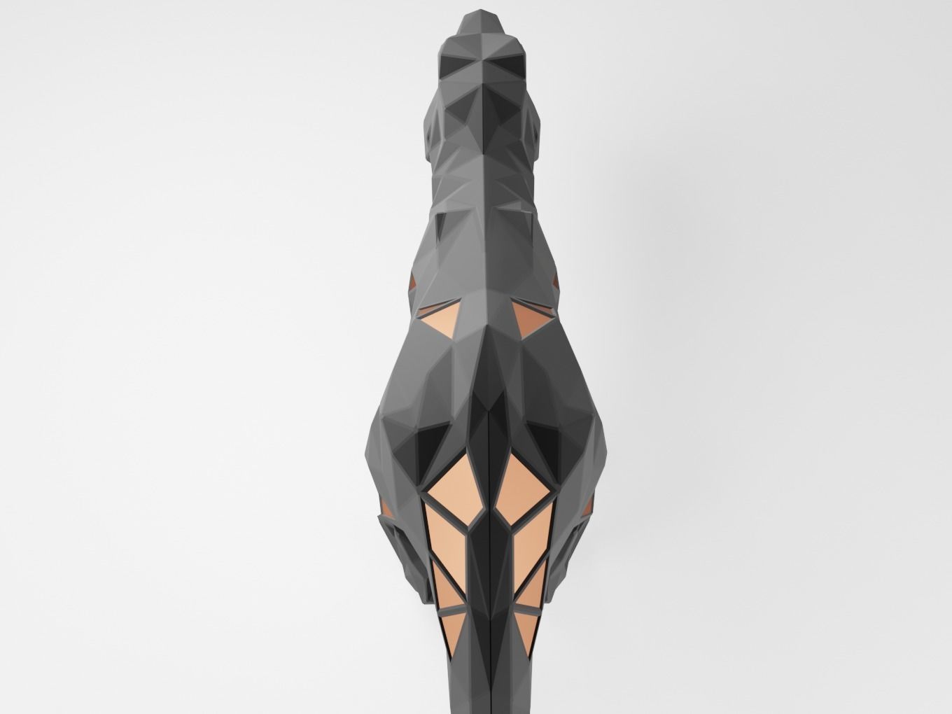 Polygonal Tyrannosaurus Parametric 3D print model_9