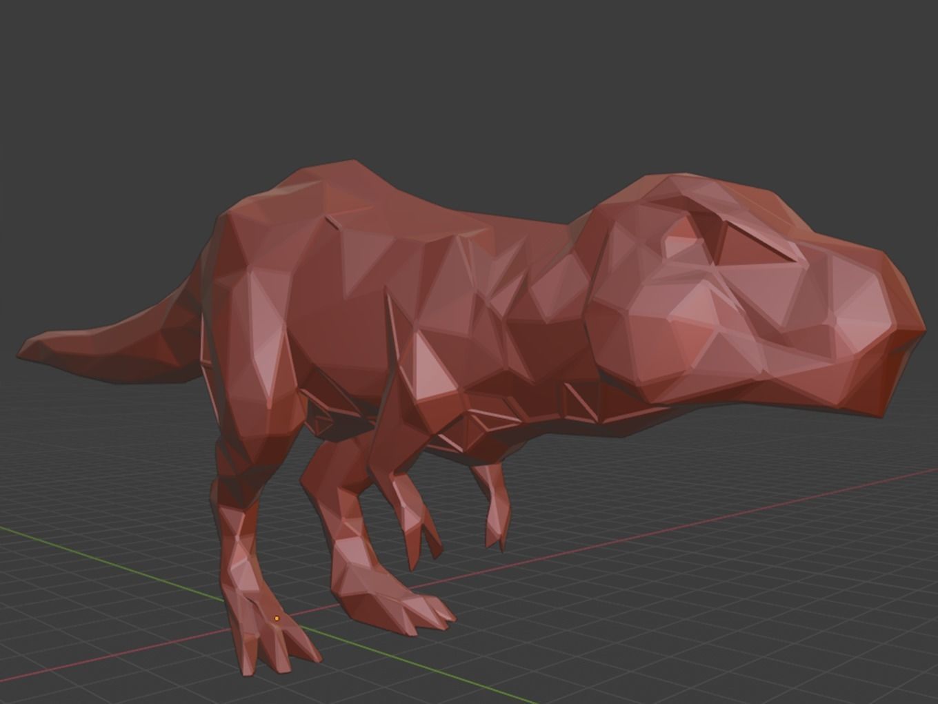 Polygonal Tyrannosaurus Parametric 3D print model_16