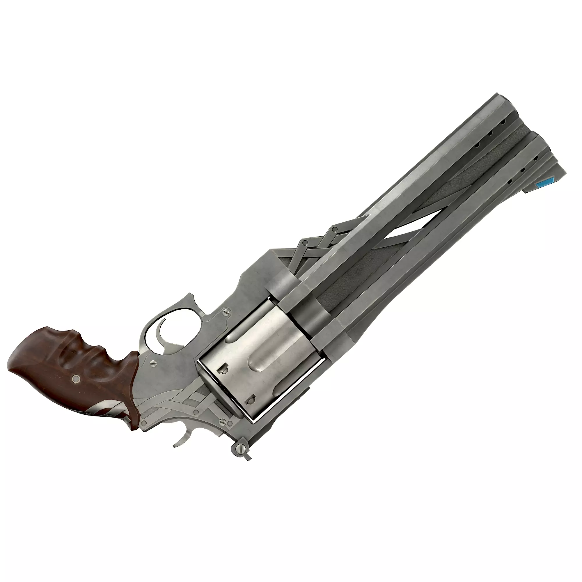 Blue rose Low-poly 3D model_38