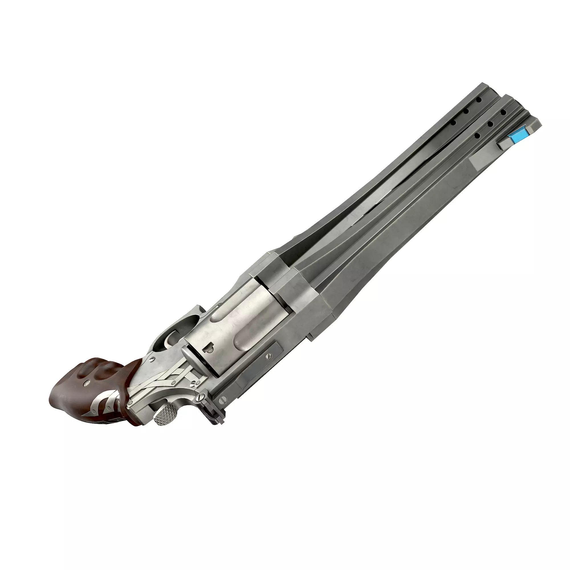 Blue rose Low-poly 3D model_21