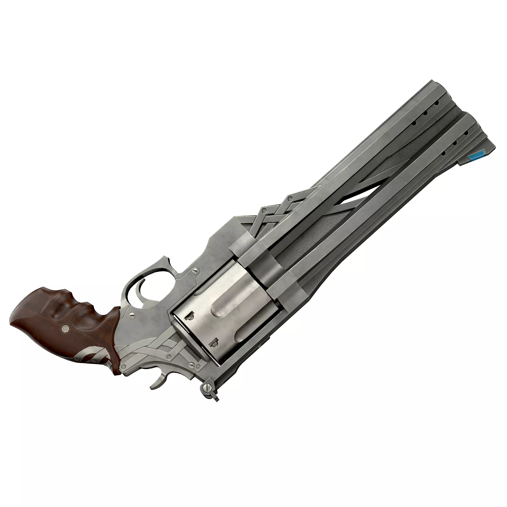 Blue rose Low-poly 3D model_33