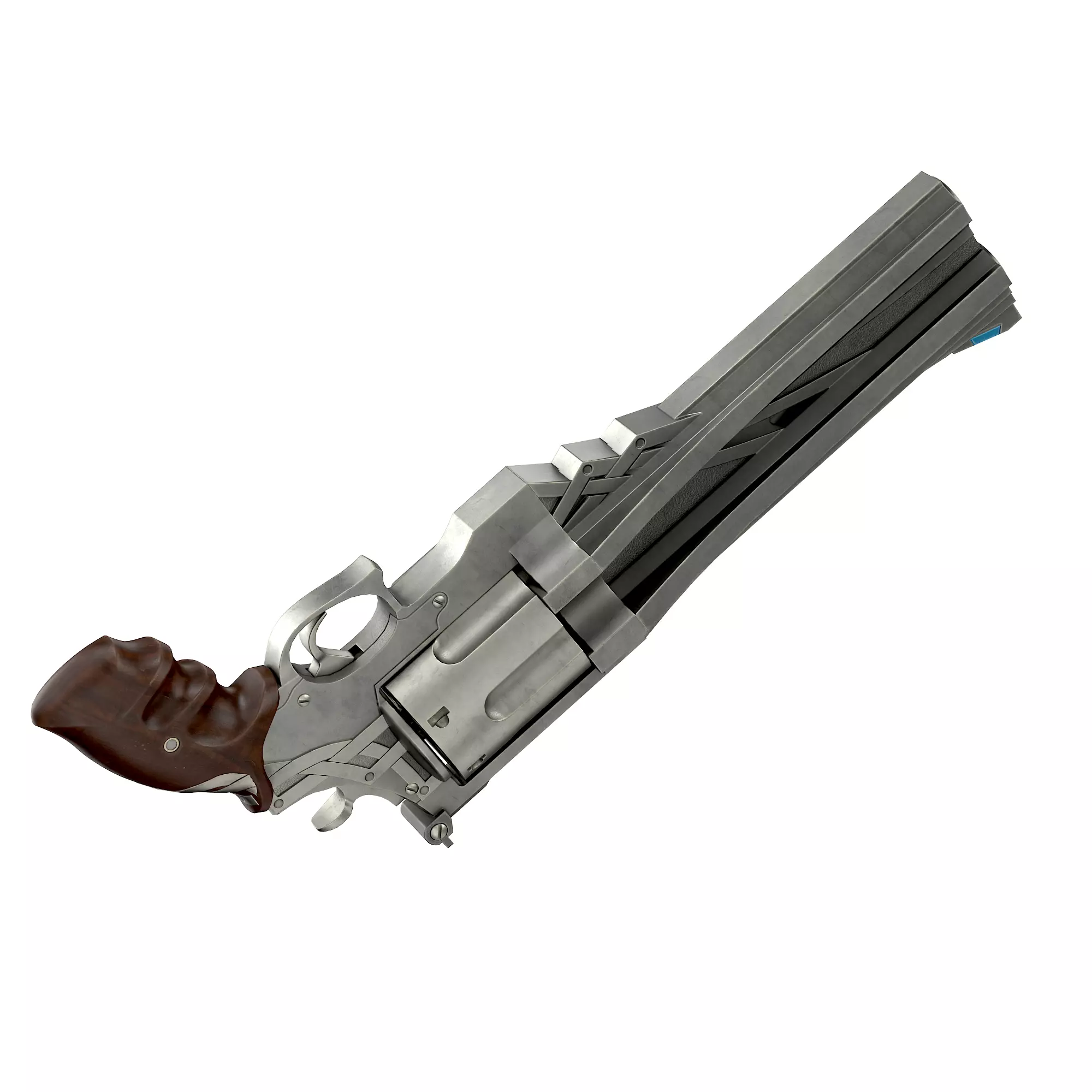 Blue rose Low-poly 3D model_23