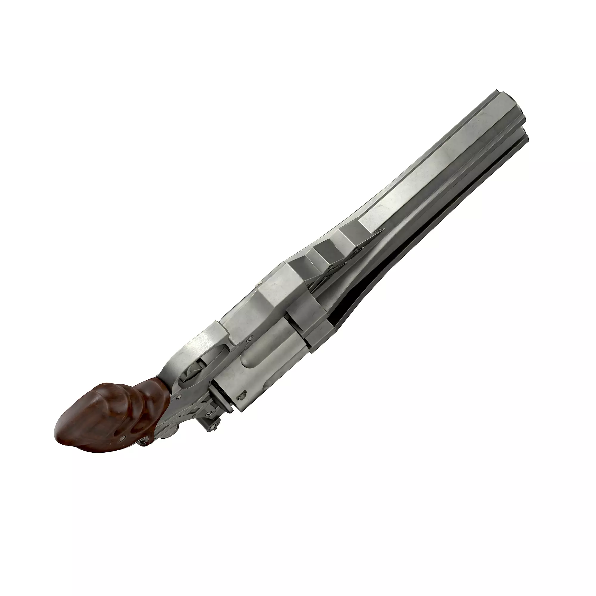 Blue rose Low-poly 3D model_22