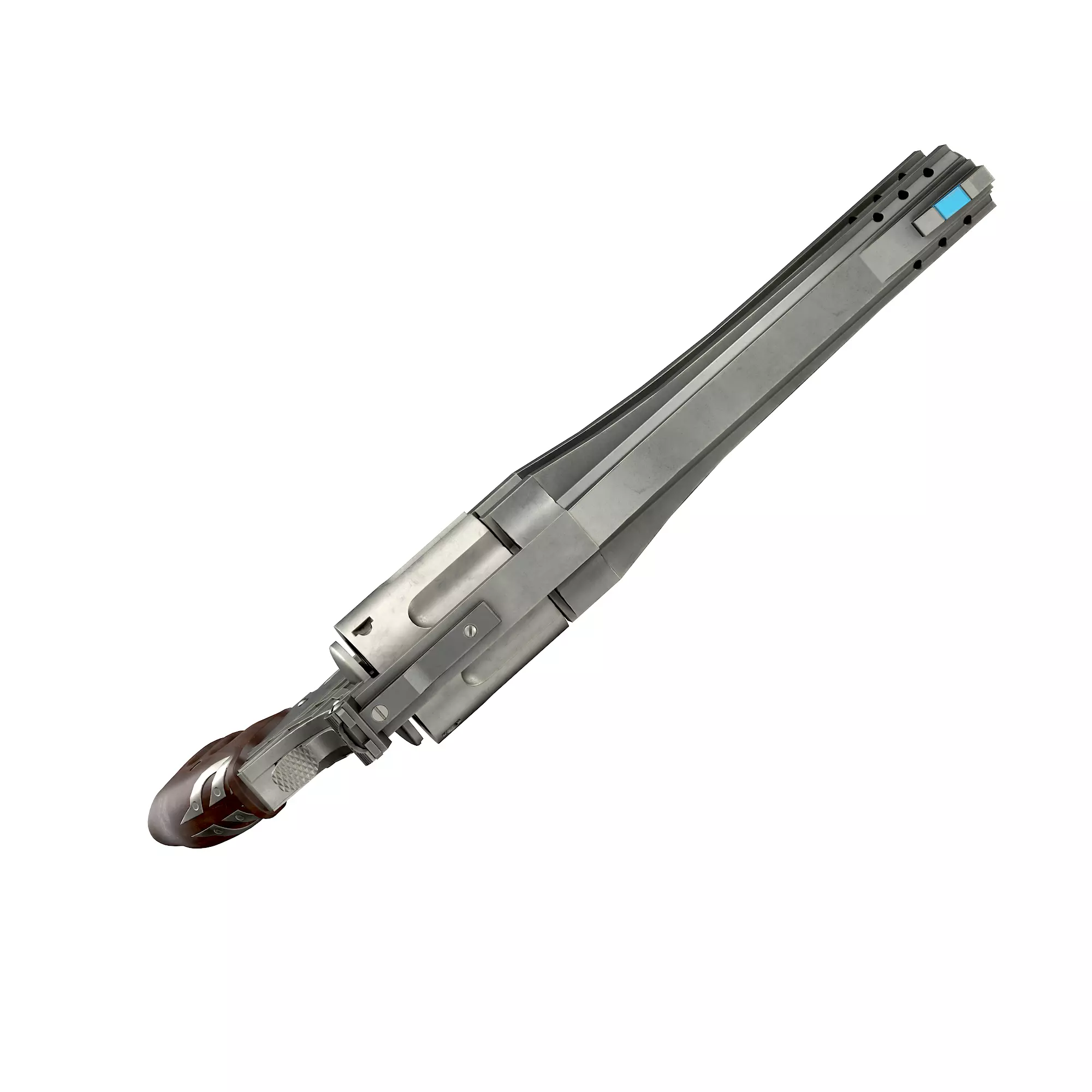 Blue rose Low-poly 3D model_25