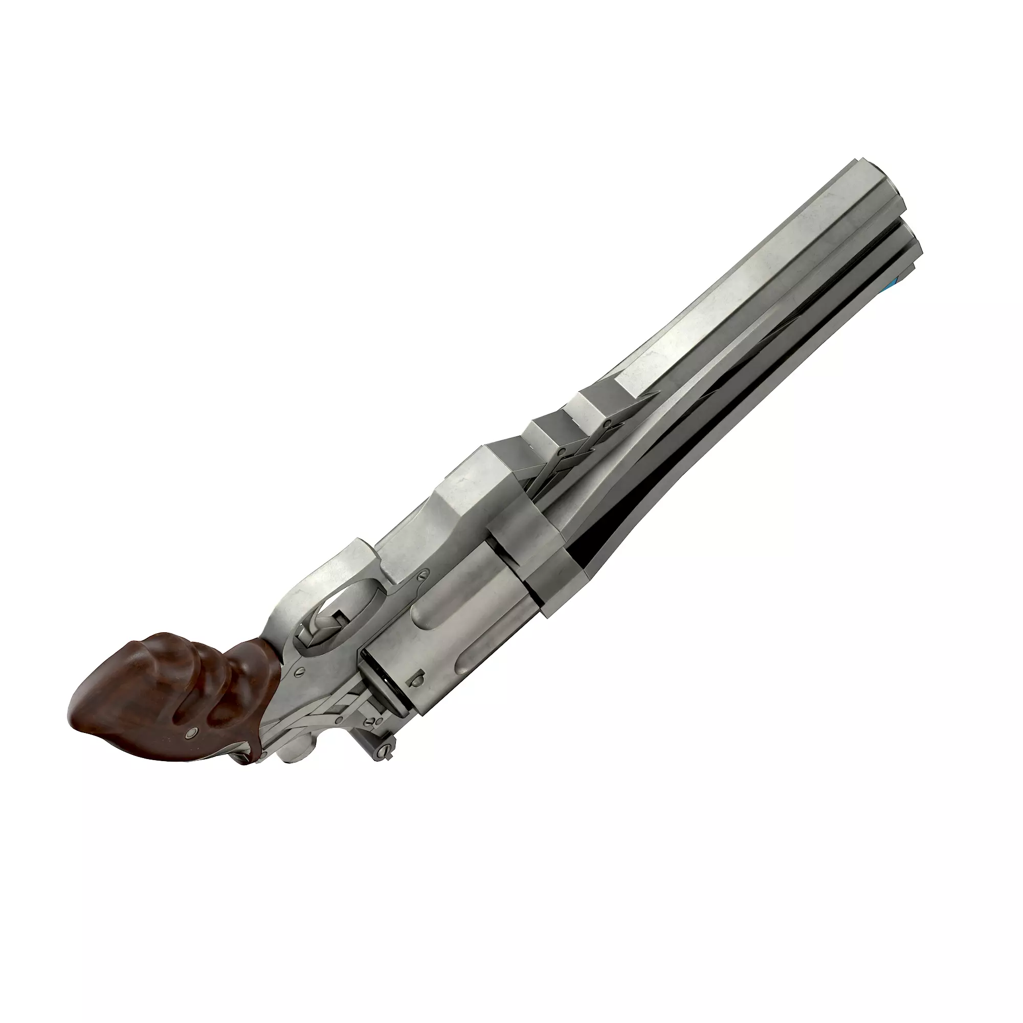 Blue rose Low-poly 3D model_18