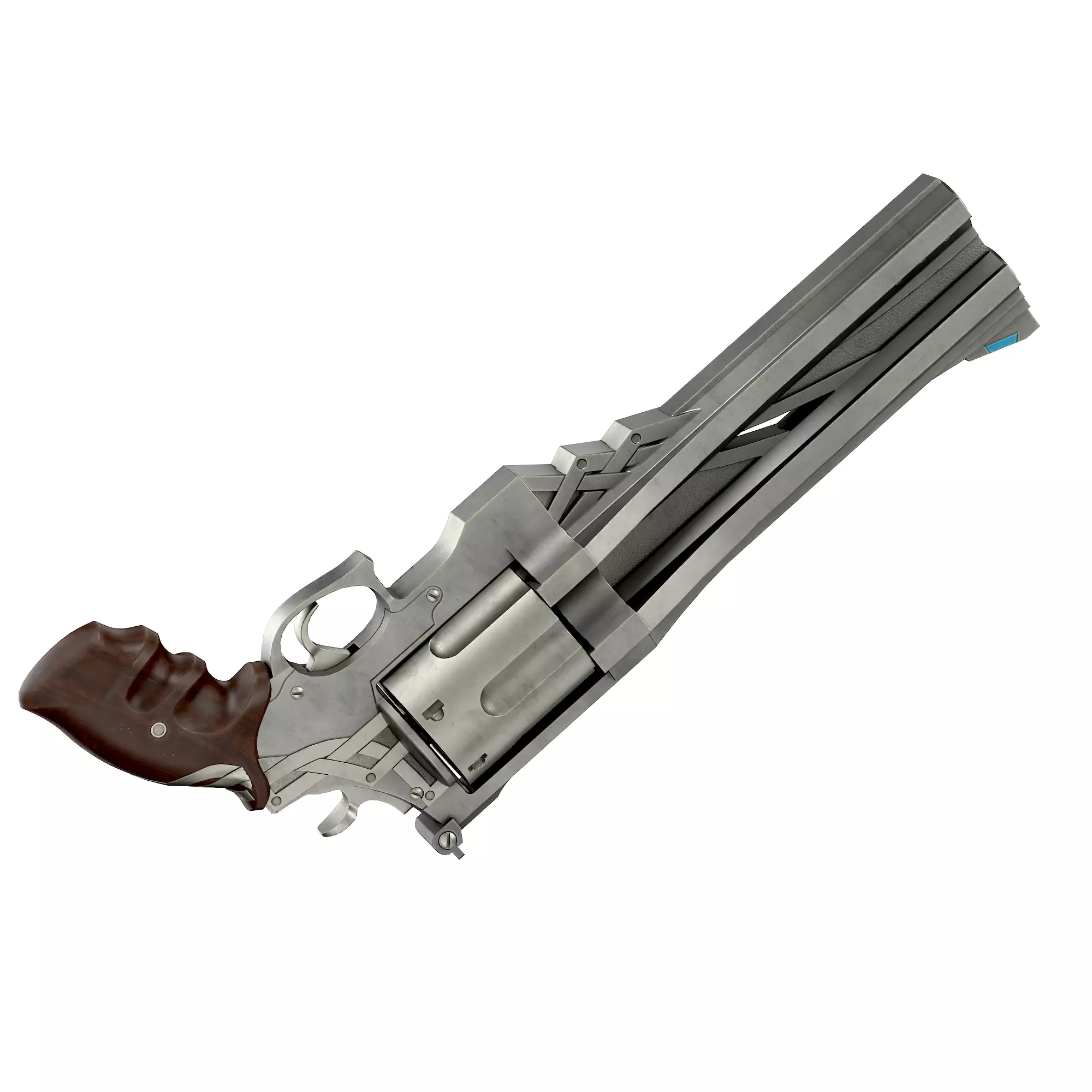 Blue rose Low-poly 3D model_41