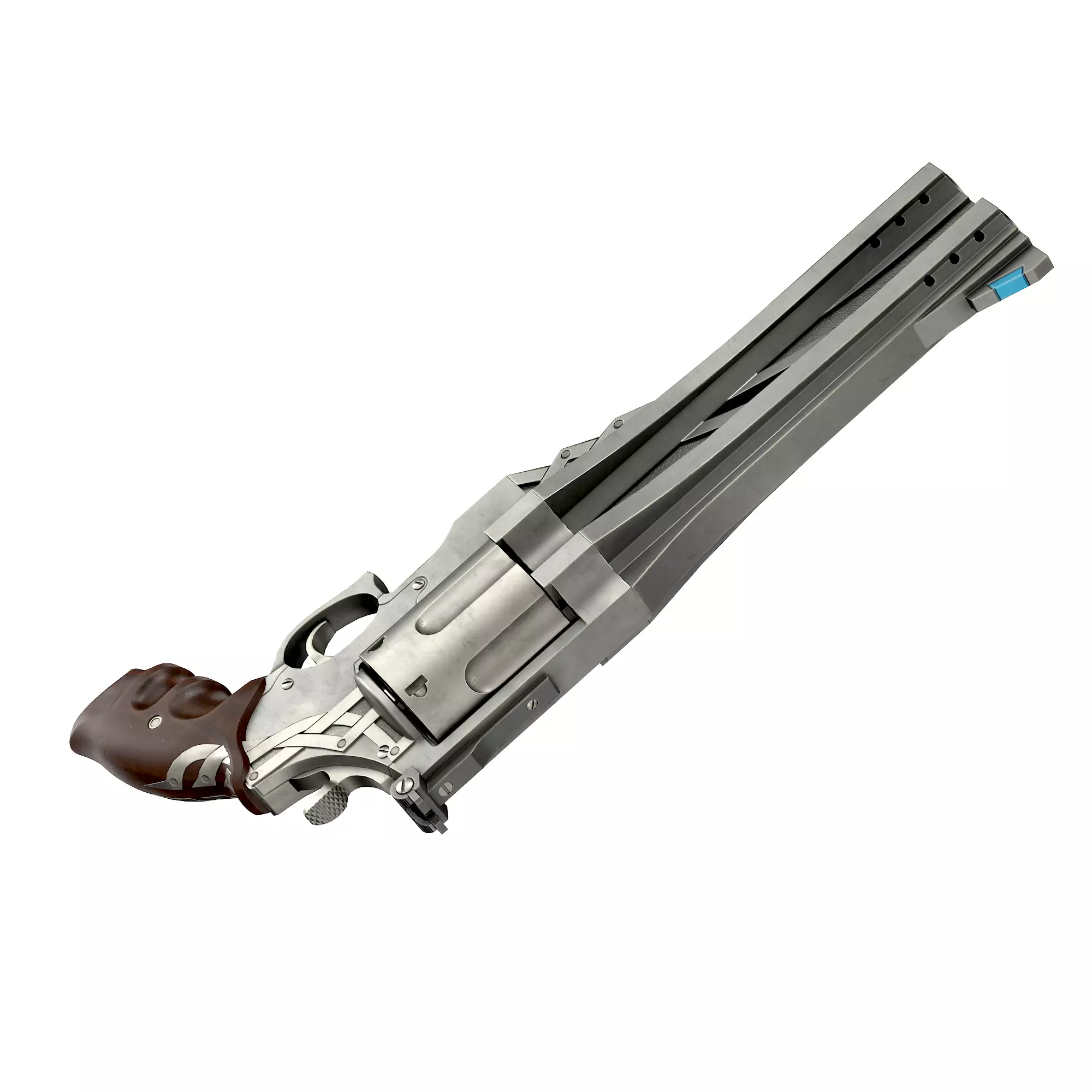 Blue rose Low-poly 3D model_20