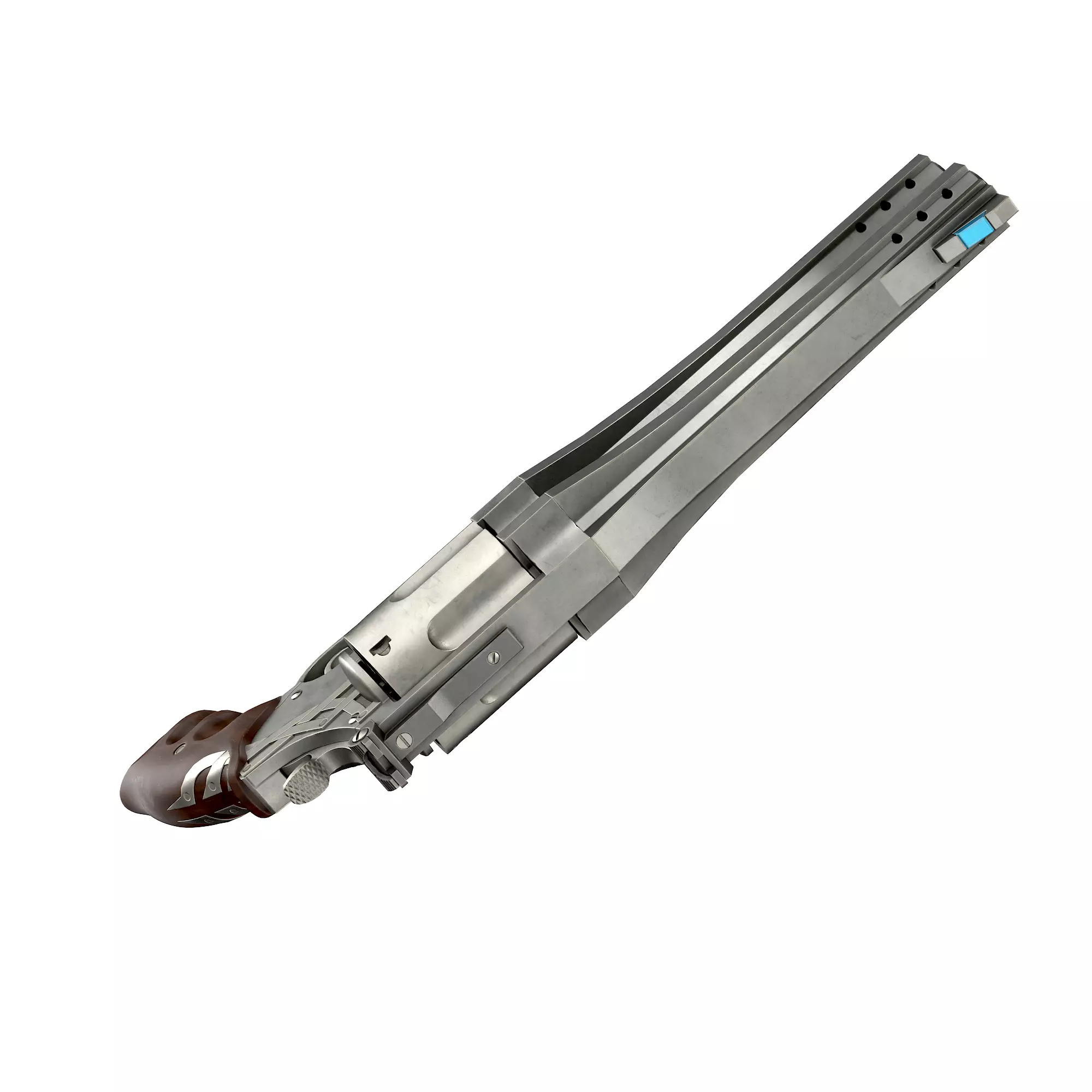 Blue rose Low-poly 3D model_29