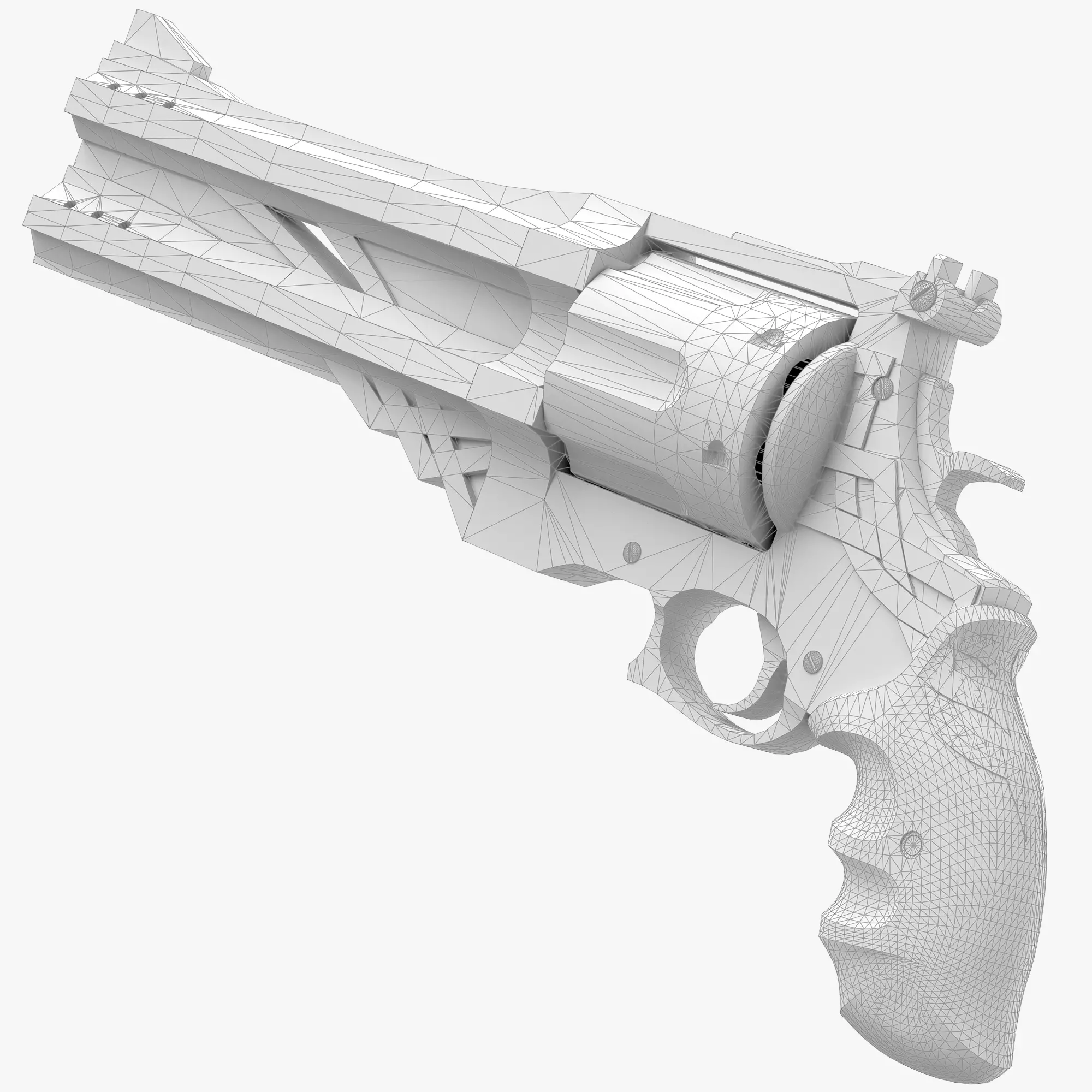 Blue rose Low-poly 3D model_8