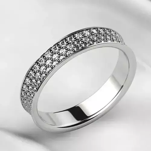 Pave Setting Gold Ring