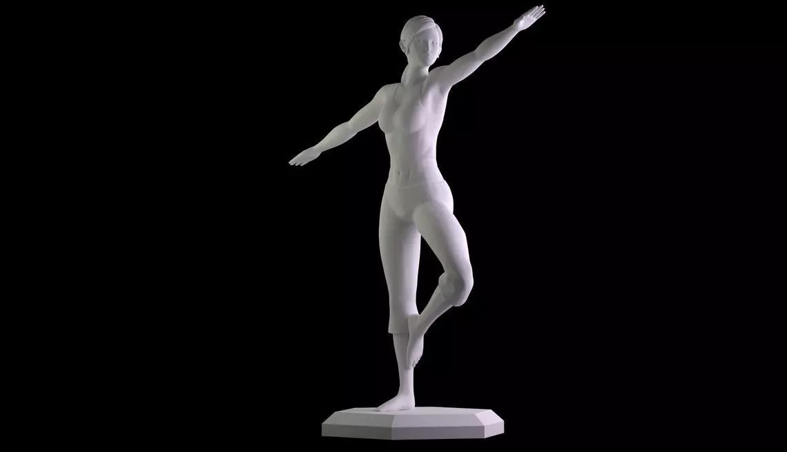 Nintendo Wii Fit Trainer 3D print model Fitness Statue 3D print model_0