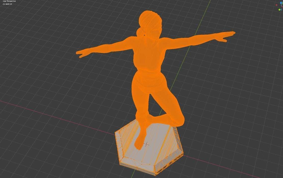 Nintendo Wii Fit Trainer 3D print model Fitness Statue 3D print model_4