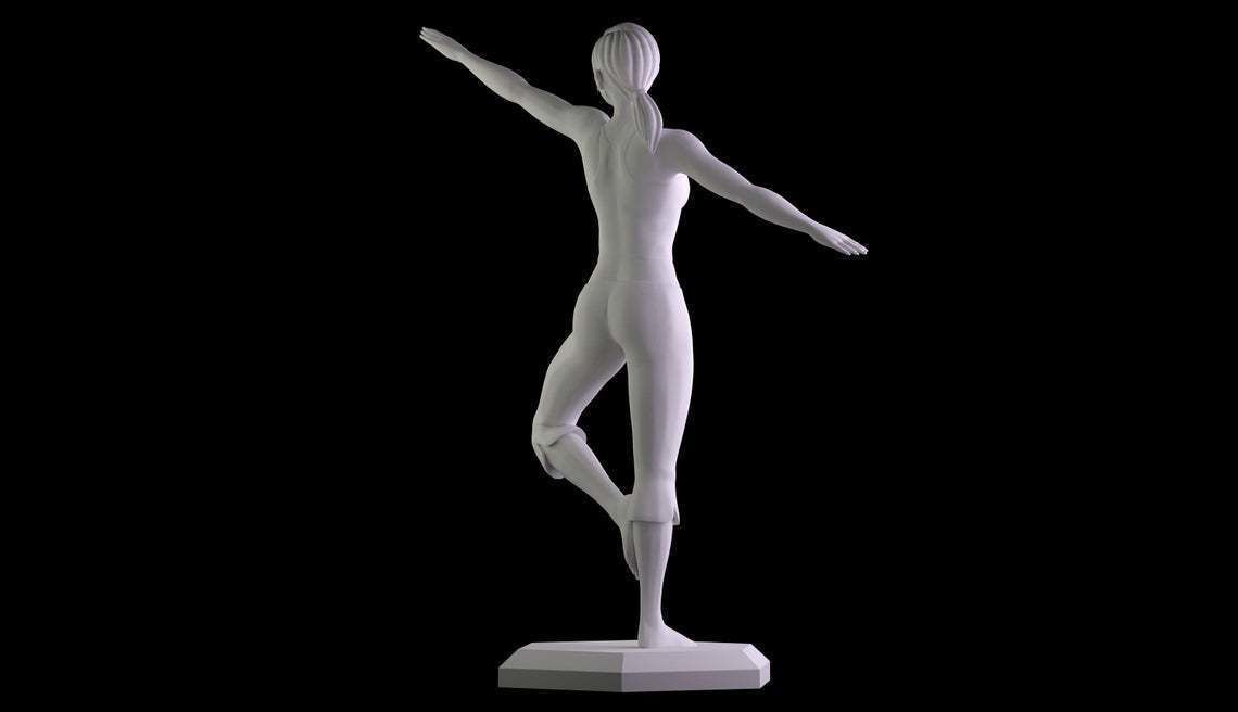 Nintendo Wii Fit Trainer 3D print model Fitness Statue 3D print model_1