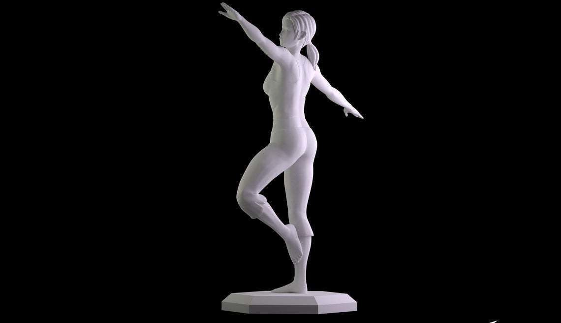 Nintendo Wii Fit Trainer 3D print model Fitness Statue 3D print model_2