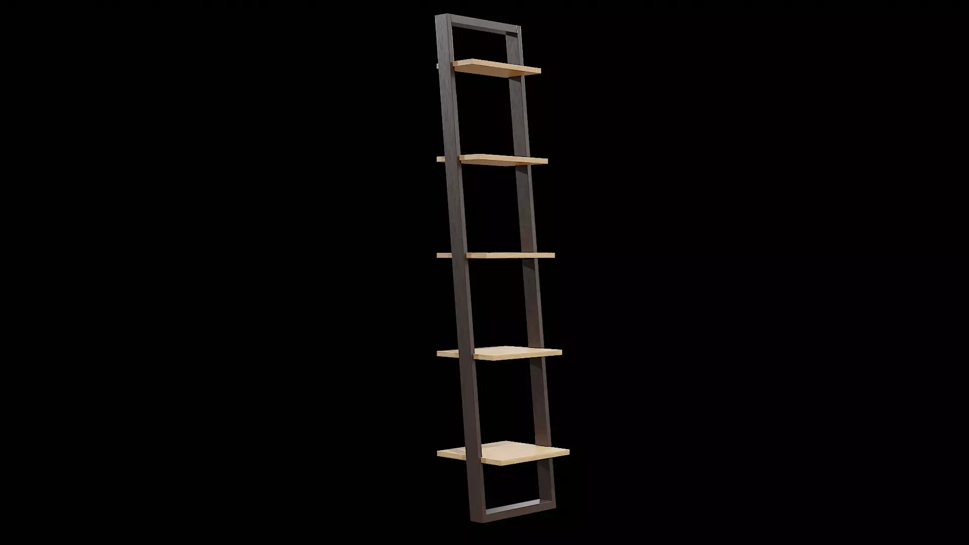 Ladder Shelving - Narrow wood varient Low-poly 3D model