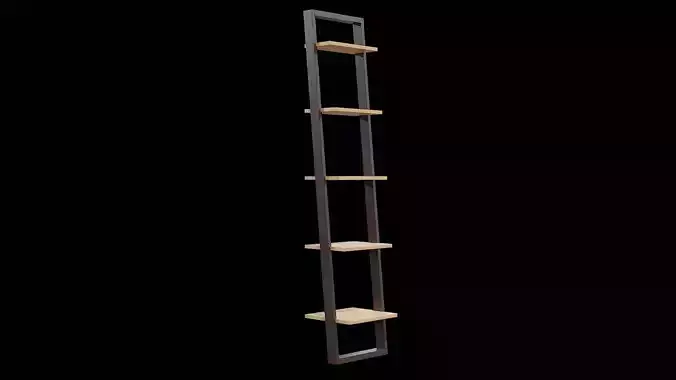 Ladder Shelving - Narrow wood varient
