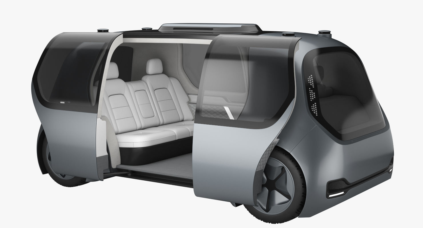 Self-Driving Shuttle Concept 3D model_11