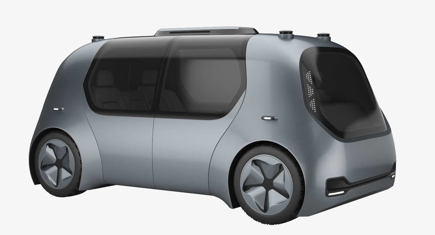 Self-Driving Shuttle Concept 3D model_1