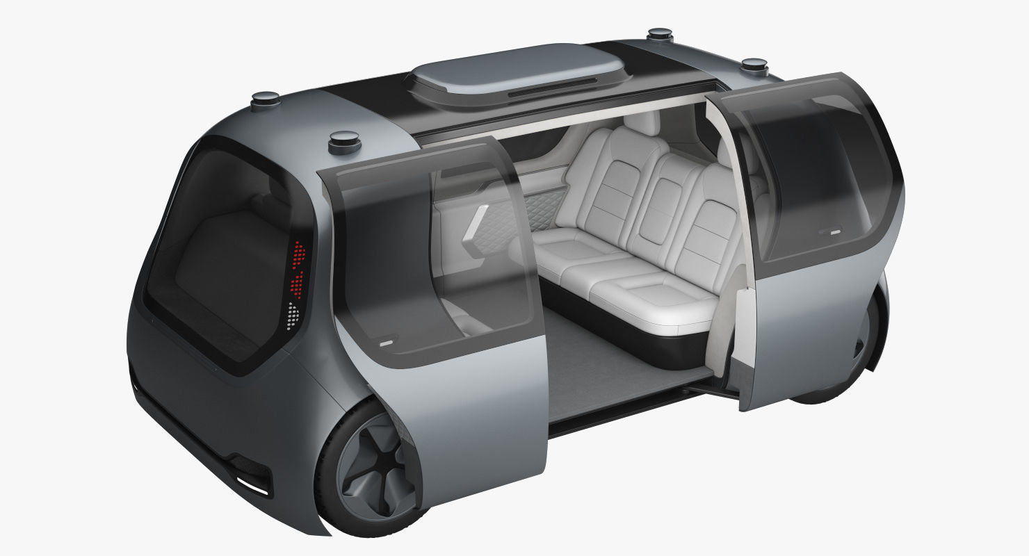 Self-Driving Shuttle Concept 3D model_12