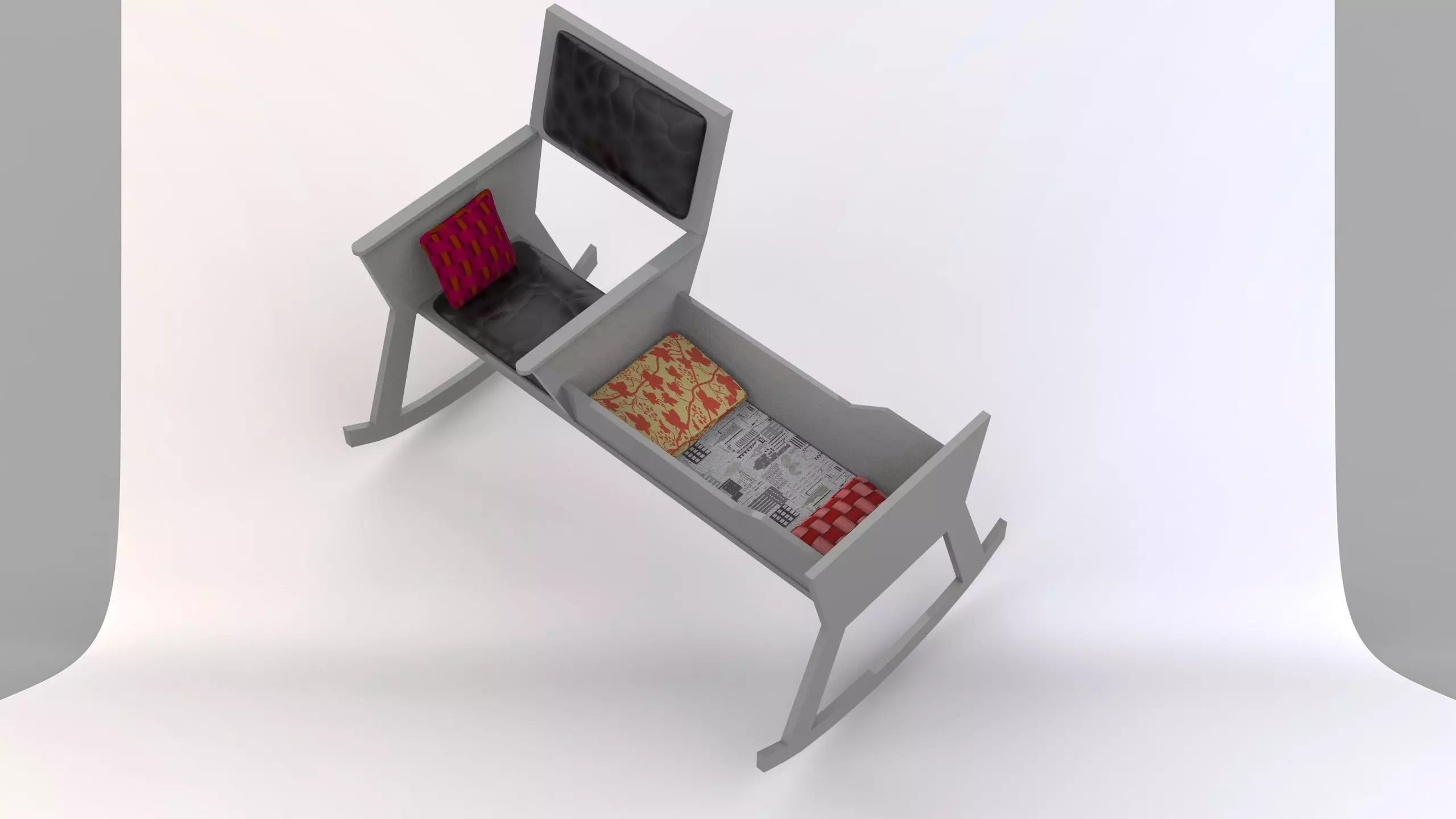 Cradle chair sticky notes Free 3D model