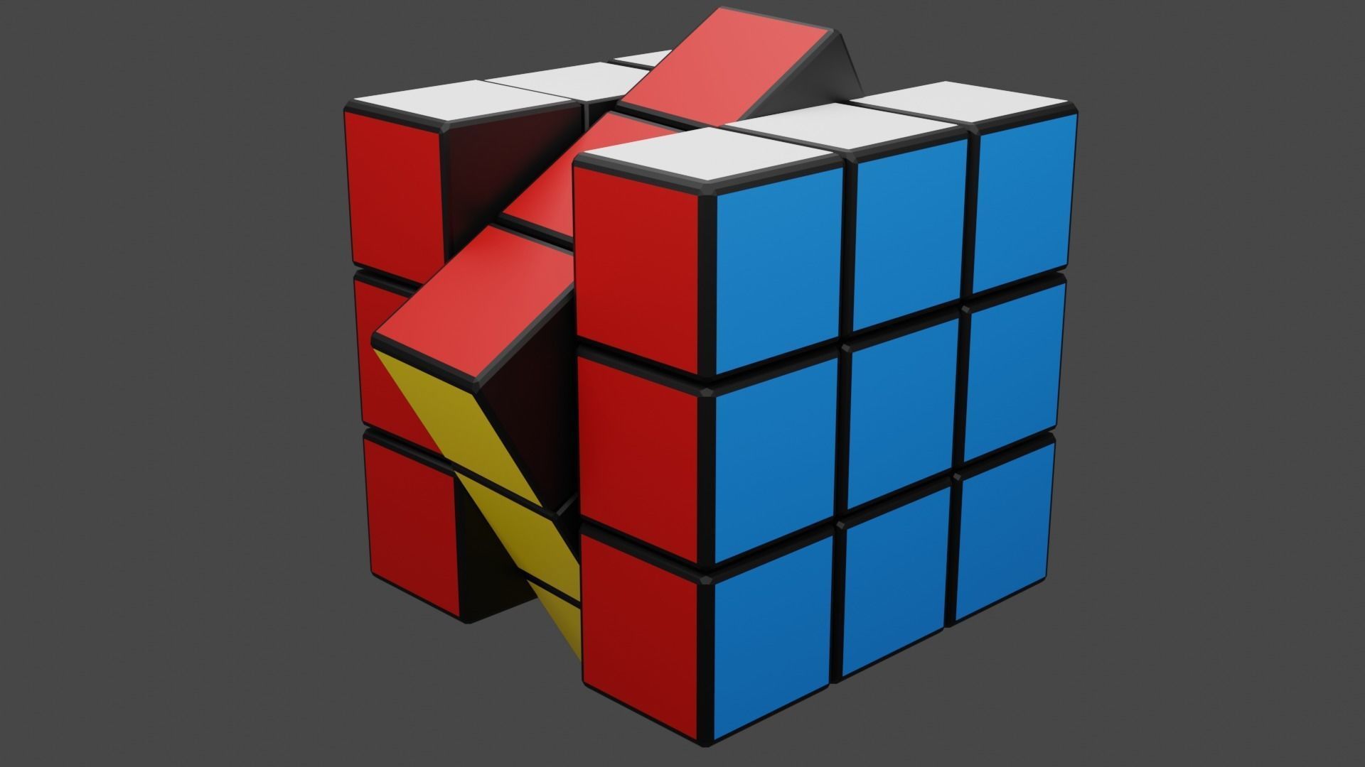 Rubiks Cube 3D model_1