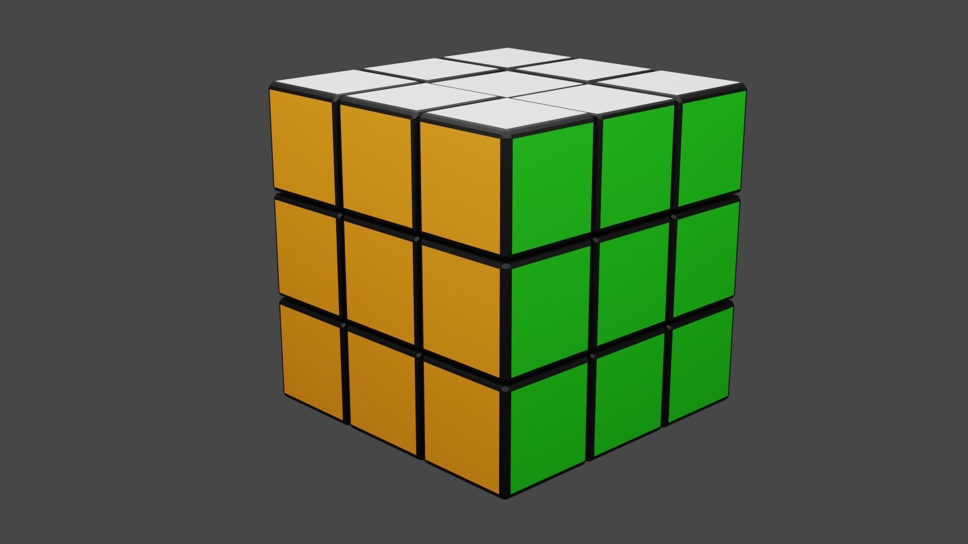 Rubiks Cube 3D model_2