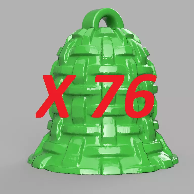 cloche de noel X76   3d print  3D print model_0