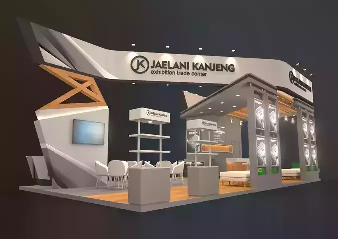 exhibition stand 72 sqm 3D model