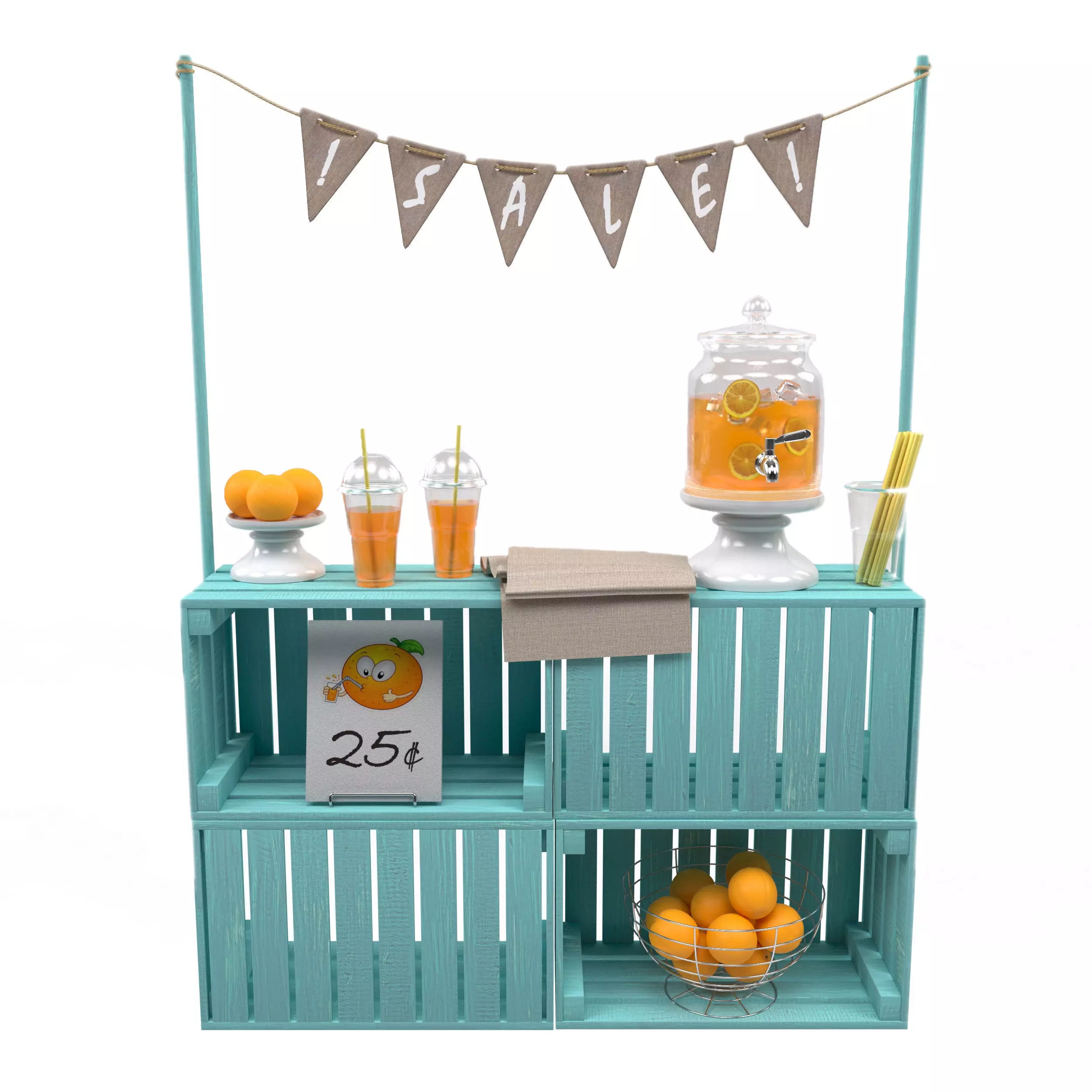 Lemonade stand 3D model