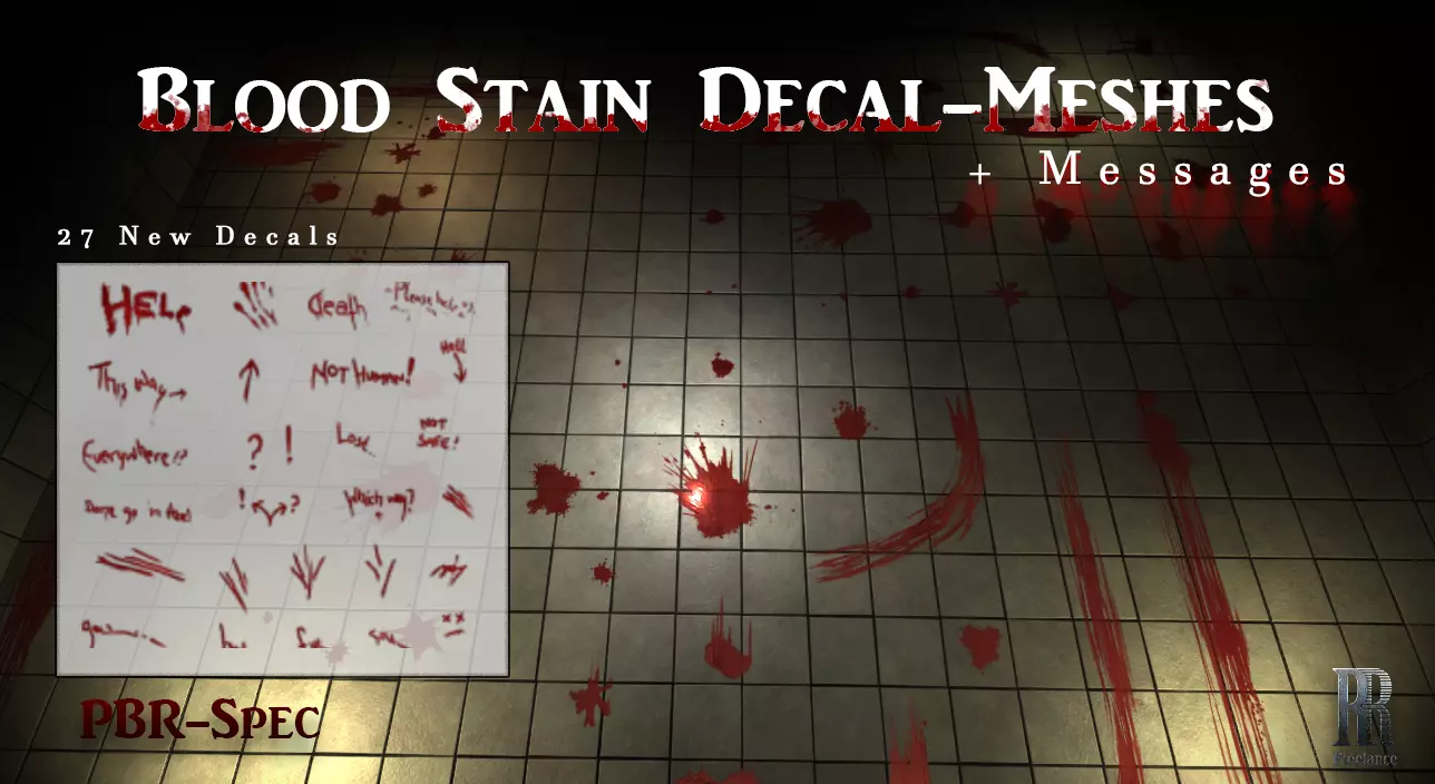 Blood Decals - Game Ready - Unity SRP URP HDRP Texture_0