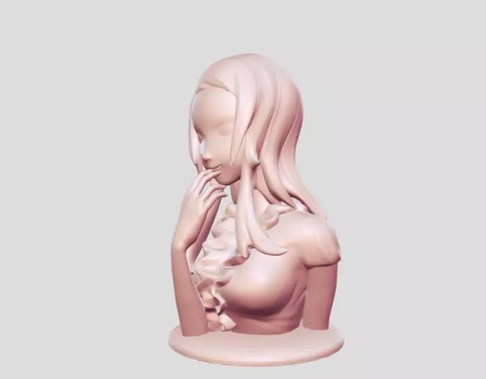 girl bust 3D print model