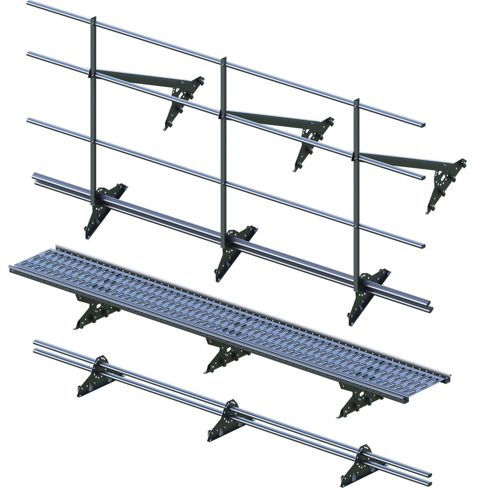 Seam roofing and security system 3D model_5